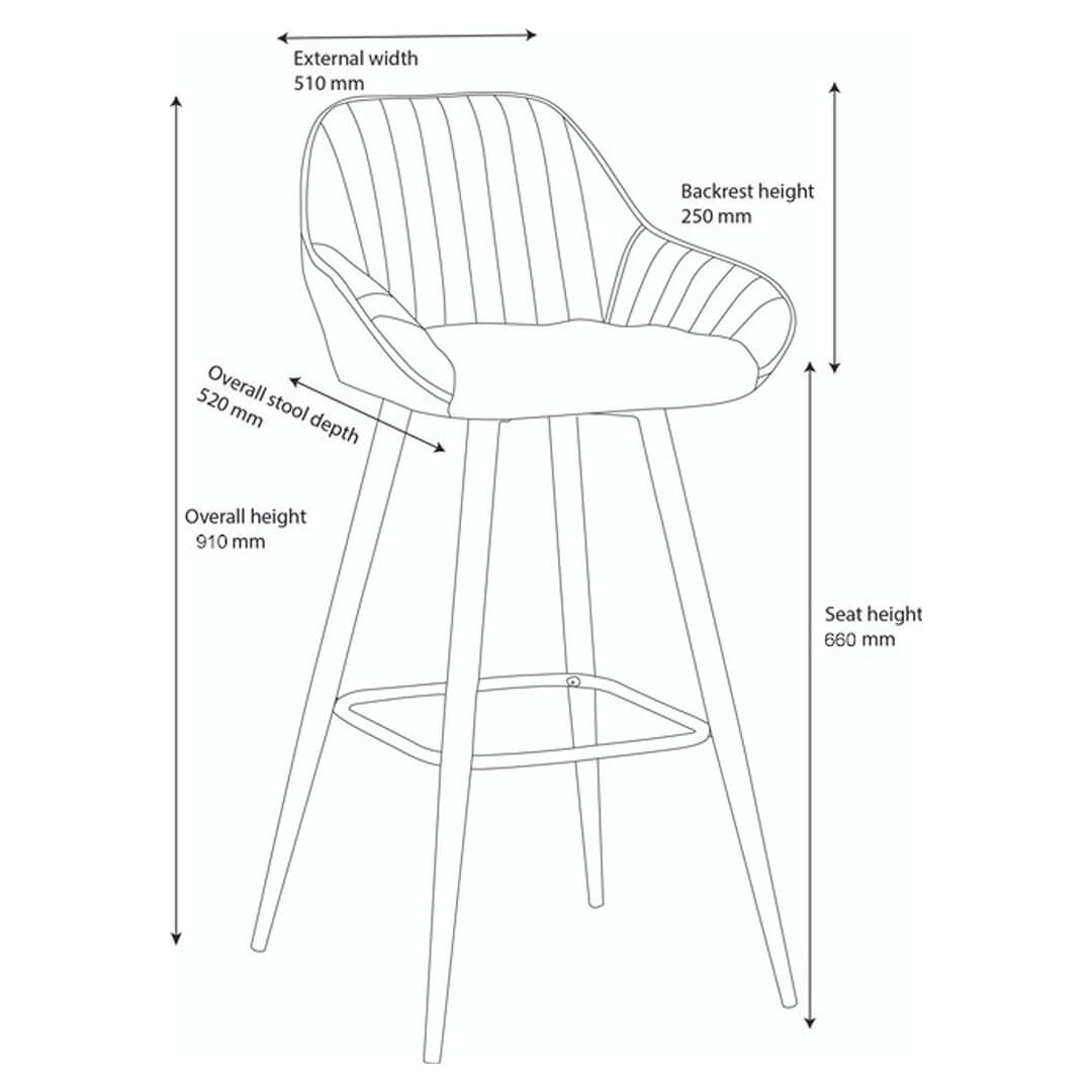 AURORA-Velluto-Velvet-Bar-Stool-Dimensions