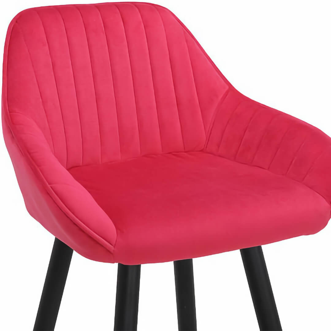 AURORA-Velluto-Velvet-Bar-Stool-Blush-Red-Seat-Pad