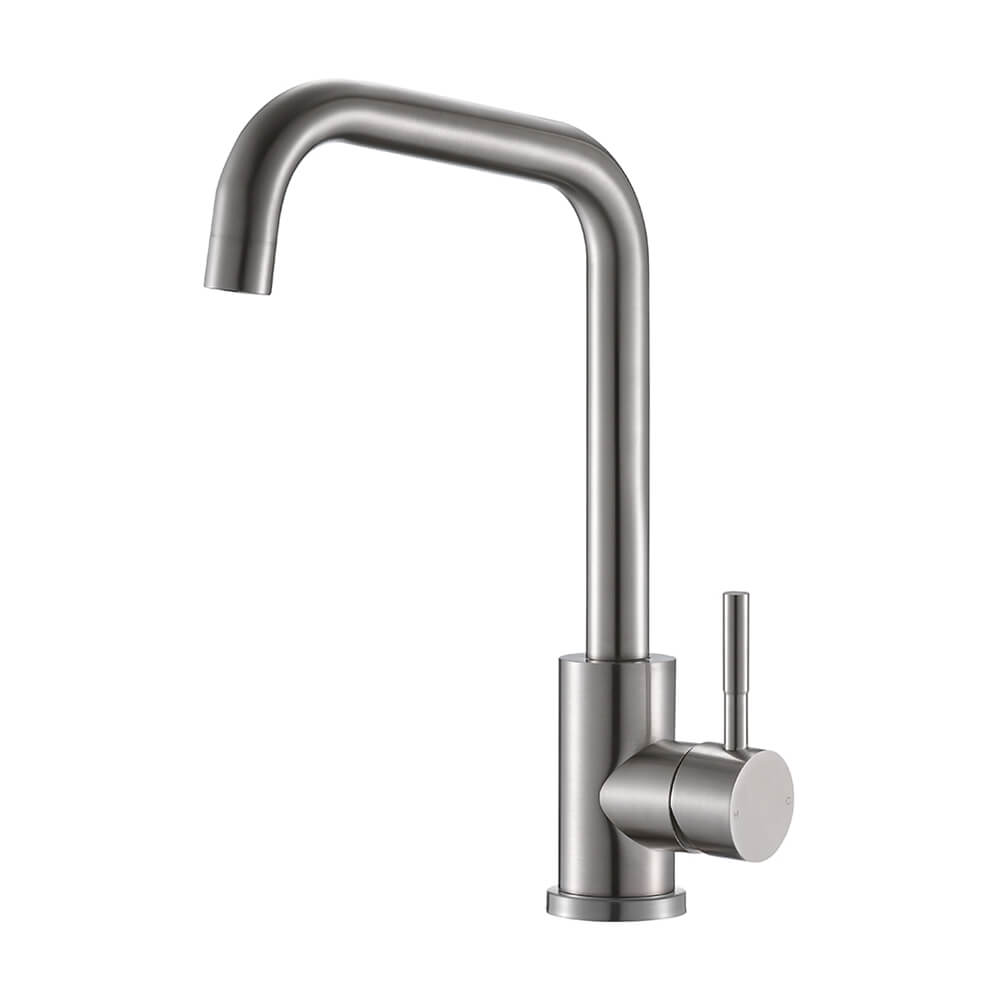 AURORA Salina Single Lever Square Neck Tap - Brushed Nickel