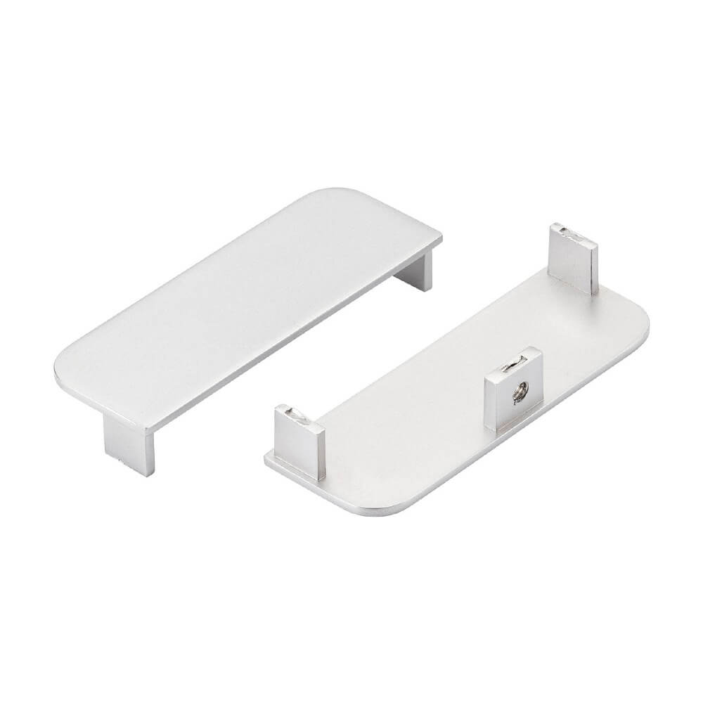 Mid Profile End Plate for True Handleless - Brushed Silver