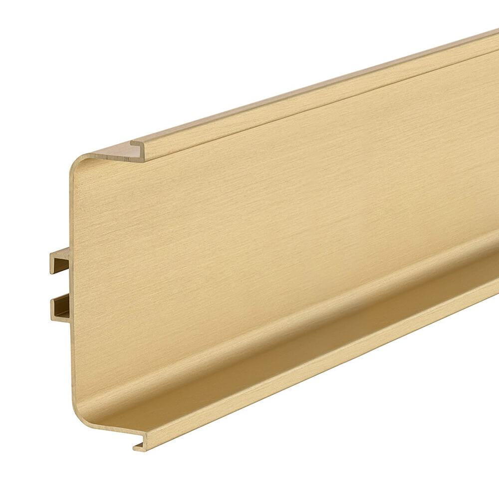 Mid Profile for True Handleless - Brushed Brass - 4000mm Length