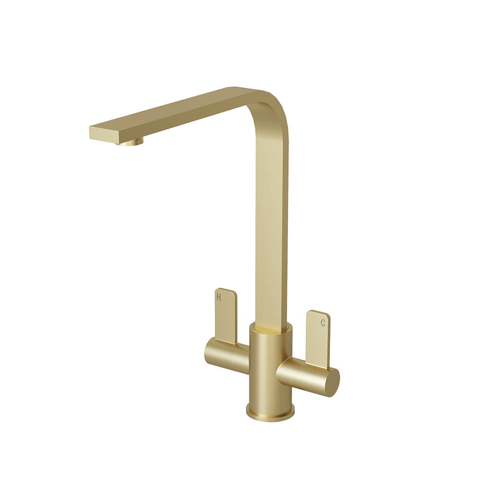 Quartz Titanium 1.5 Bowl Sink Sink & Mesa Brass Tap Pack Tap Image