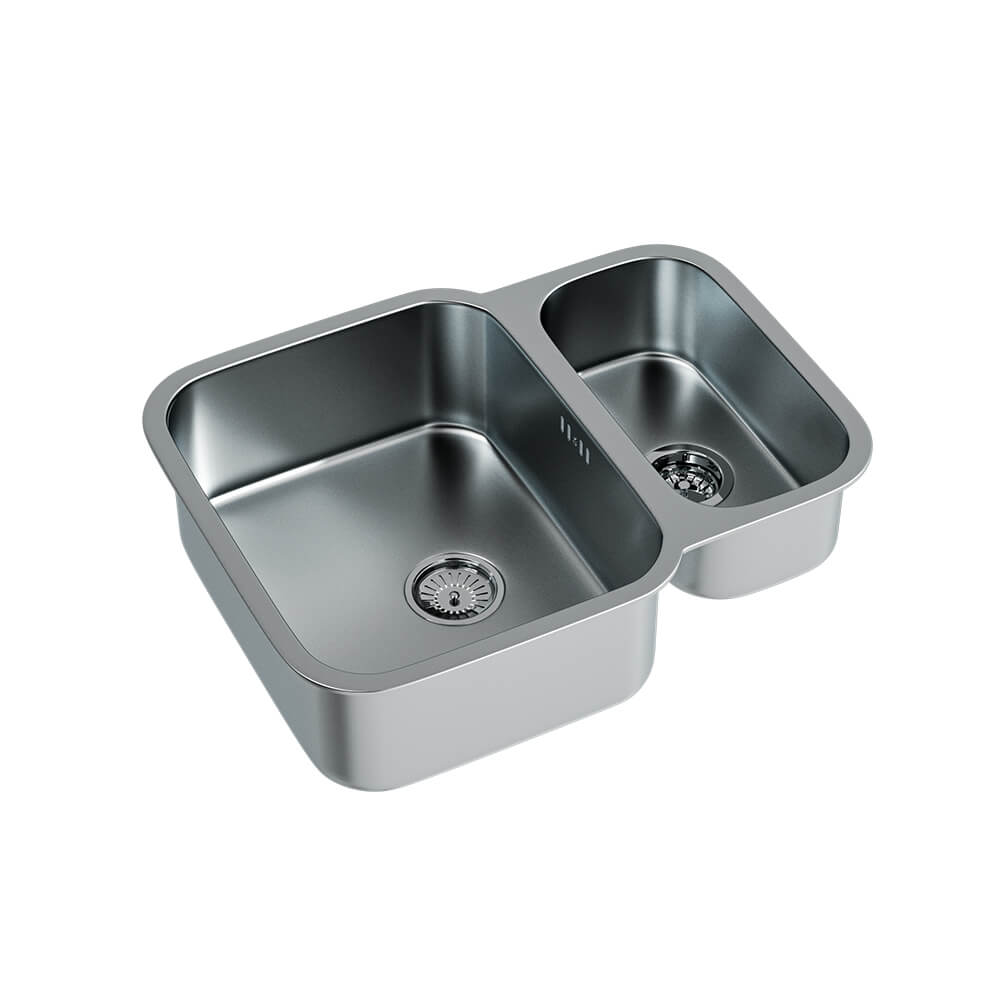 Stainless Steel 1.5 Bowl Undermount Sink & Edessa Chrome Tap Pack Sink Image