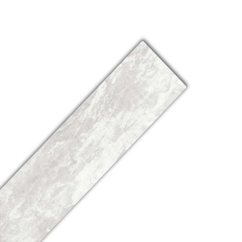 Prima White Bardiglio Laminate Edging Strip - 2m