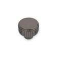 AURORA Round Side Reeded Knob - 35mm Diameter - Pewter (HB12-286)