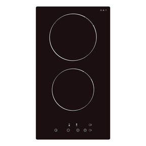 BEKIA 30cm Black Domino 2 Zone Ceramic Hob with 15min Timer