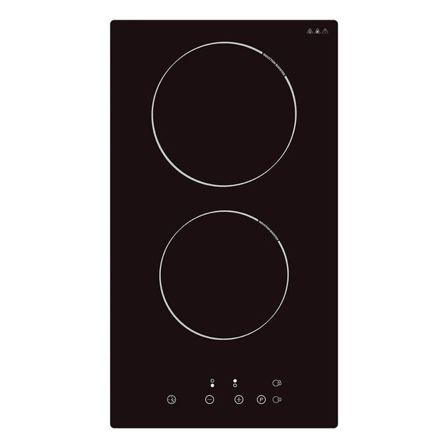 BEKIA 30cm Black Domino 2 Zone Ceramic Hob with 15min Timer
