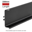 Mid Profile for True Handleless - 2300mm Length - Brushed Black