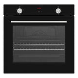 BEKIA 60cm Black True Fan 78L MF Vap-Clean Single Oven