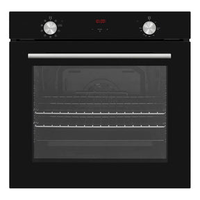 BEKIA 60cm Black True Fan 78L MF Vap-Clean Single Oven