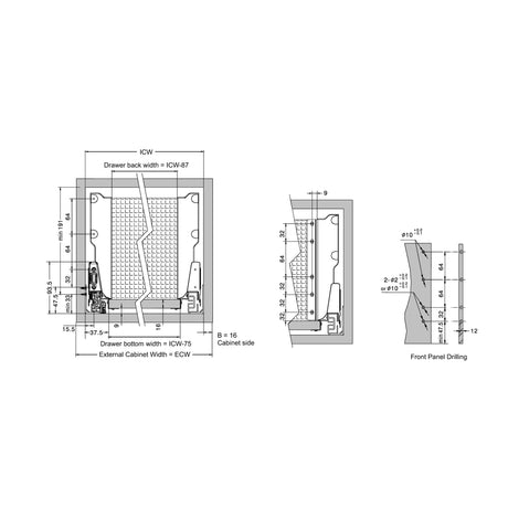 Fitting Dimensions (Not Including Spacer)