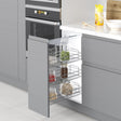 400mm Base Pull Out Storage Basket - Soft Close - Chrome