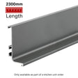 Top Profile for True Handleless - 2300mm Length - Anthracite