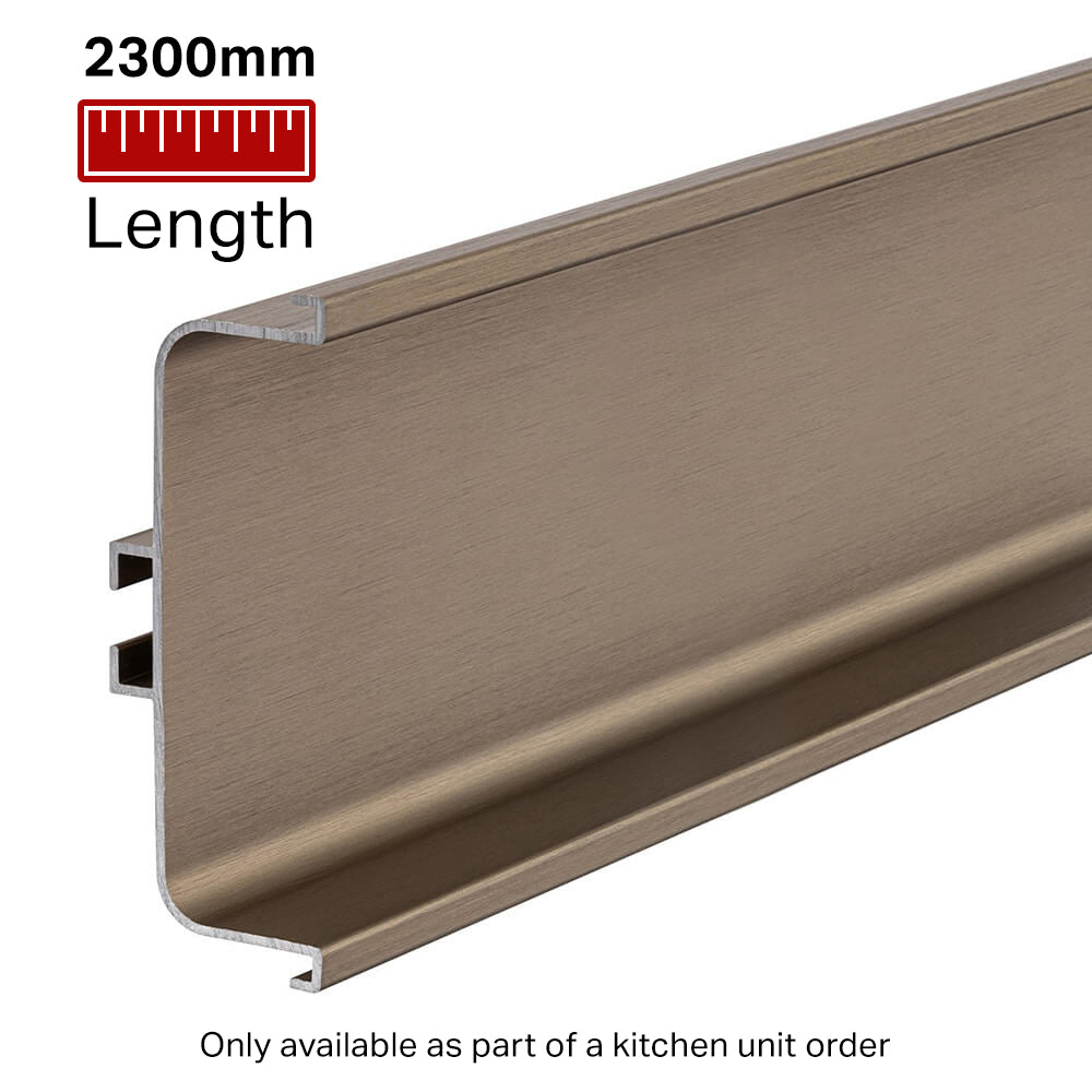 Mid Profile for True Handleless - 2300mm Length - Brushed Bronze