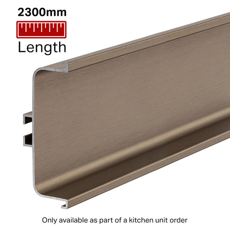 Mid Profile for True Handleless - 2300mm Length - Brushed Bronze