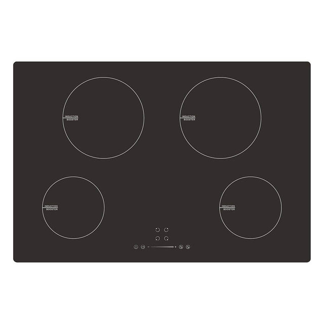 BEKIA 77cm Black 4 Zone Induction Hob Slider Controls
