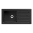 Reginox Single Bowl Black Ceramic Sink - 1000mm Wide
