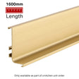 Top Profile for True Handleless - 1600mm Length - Brushed Brass