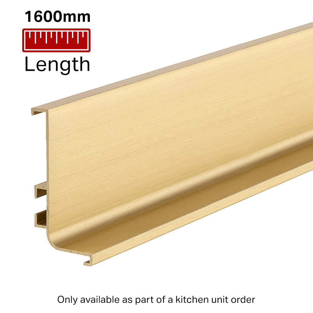 Top Profile for True Handleless - 1600mm Length - Brushed Brass