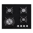 BEKIA 60cm Black Glass 4 Burner Nat Gas Hob