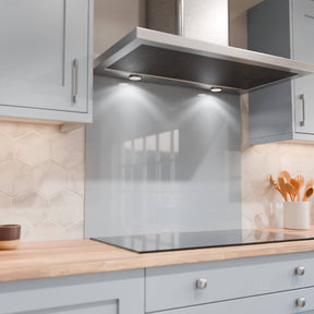 Aurora Painted Glass Hob Splashback - Standard Sizes - Denim