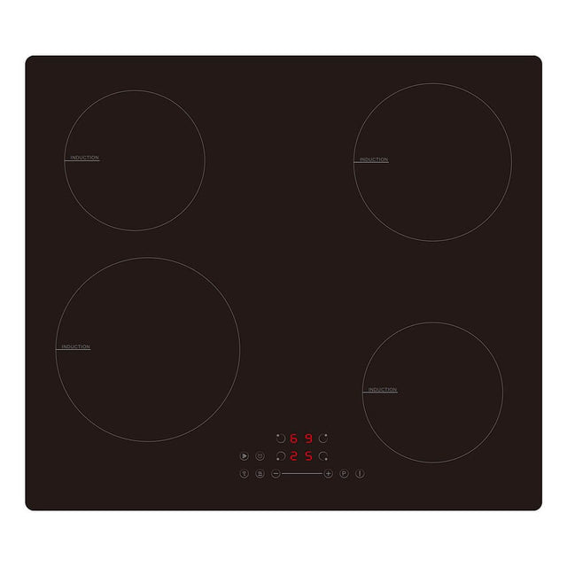 BEKIA 60cm Black 4 Zone Induction Hob Slider Controls