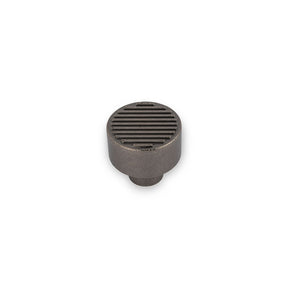 AURORA Round Knob Reeded Top - 30mm Diameter - Pewter (HB12-282)