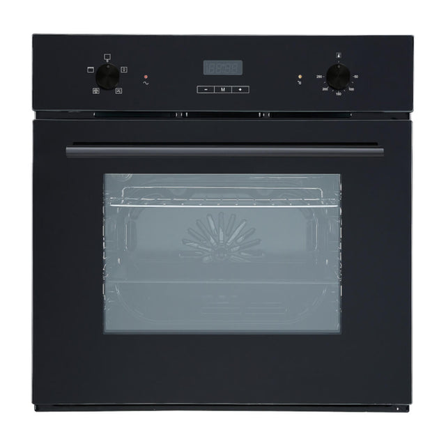 BEKIA 60cm Black True Fan 54L Single Oven With Programmer