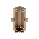 Mid Profile Internal Corner Joint for True Handleless - Brushed Bronze
