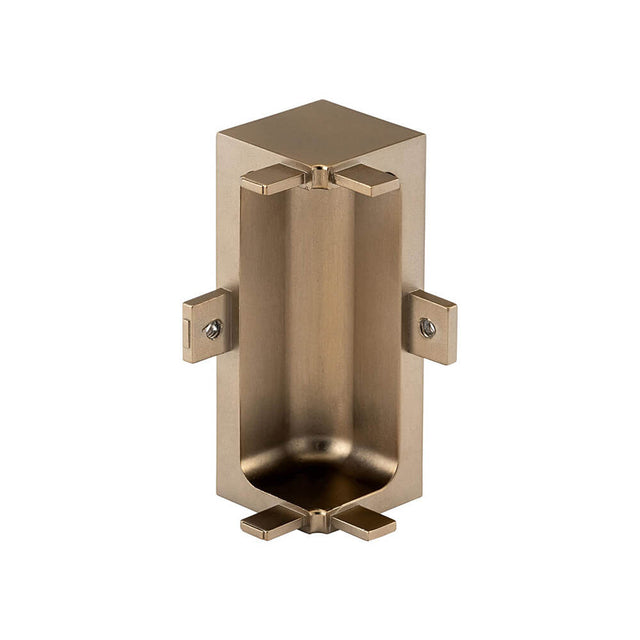Mid Profile Internal Corner Joint for True Handleless - Brushed Bronze