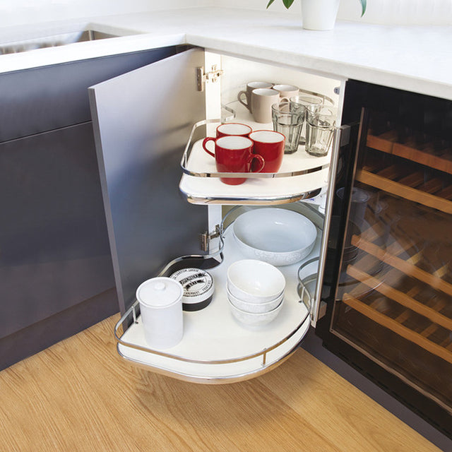 Corner Pull Out Shelving Mechanism - To Suit 900mm Unit with 450mm Door - Right Hand