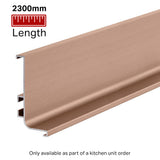 Top Profile for True Handleless - 2300mm Length - Brushed Copper
