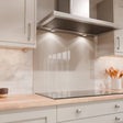 Aurora Painted Glass Hob Splashback - Custom Size - Pebble Grey