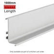 Top Profile for True Handleless - 1600mm Length - Brushed Silver