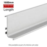 Top Profile for True Handleless - 1600mm Length - Brushed Silver