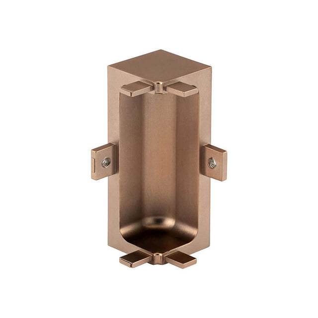 Mid Profile Internal Corner Joint for True Handleless - Brushed Copper