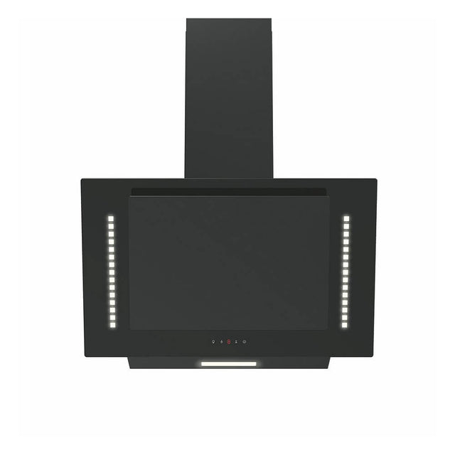 BEKIA 60cm Black Angled Glass RF Hood with White Ambient Light