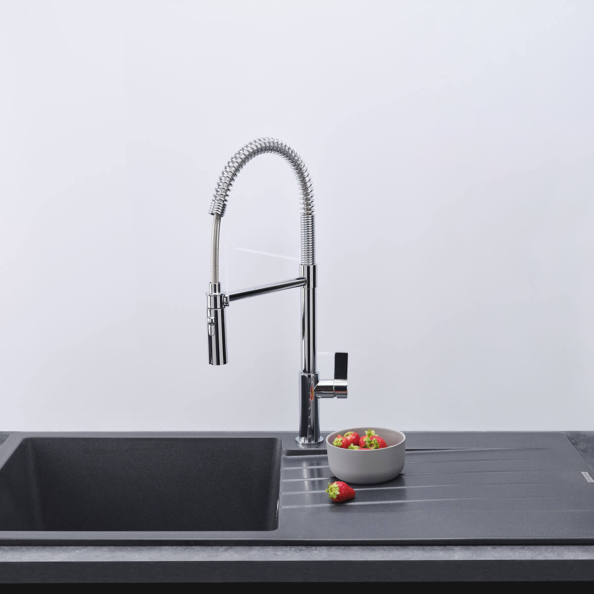 Reginox HARLEM Single Bowl Black Granite Sink - 1000mm Wide