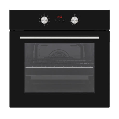 BEKIA 60cm Black True Fan 65L MF Single Oven With Programmer