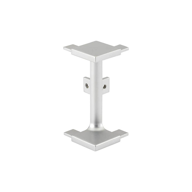 Mid Profile External Corner Joint for True Handleless - Brushed Silver