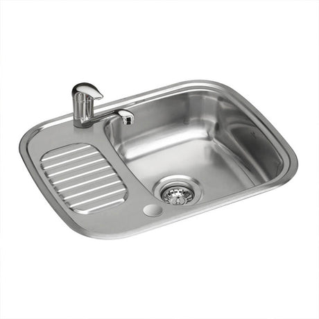 Reginox Mini Single Bowl Stainless Steel Inset Sink - 600mm Wide
