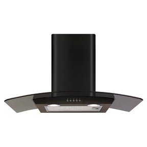 CDA ECP72BL 70cm Curved Glass Extractor, Black, 3 Speed