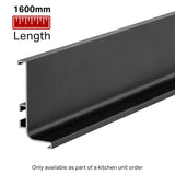 Top Profile for True Handleless - 1600mm Length - Brushed Black