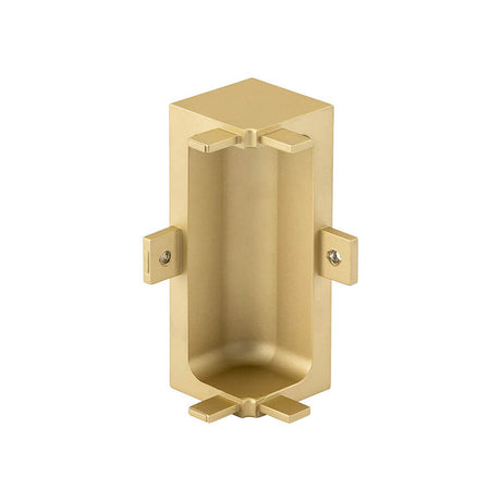 Mid Profile Internal Corner Joint for True Handleless - Brushed Brass
