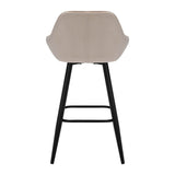 AURORA-Velluto-Velvet-Bar-Stool-Cream-Rear