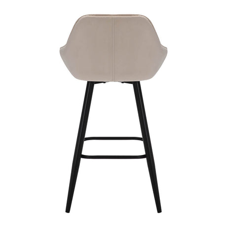 AURORA-Velluto-Velvet-Bar-Stool-Cream-Rear