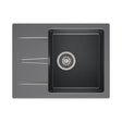 Reginox AVIGNON Single Bowl & Drainer Grey Granite Sink - 600mm Wide