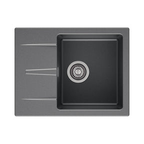 Reginox AVIGNON Single Bowl & Drainer Grey Granite Sink - 600mm Wide