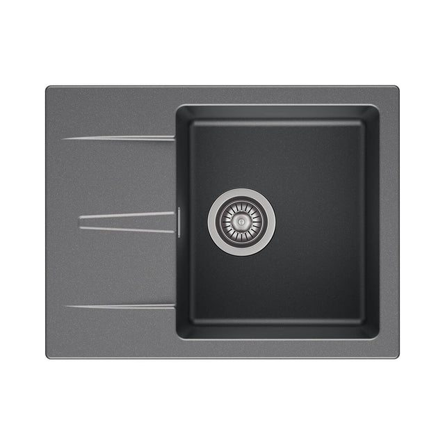 Reginox AVIGNON Single Bowl & Drainer Grey Granite Sink - 600mm Wide
