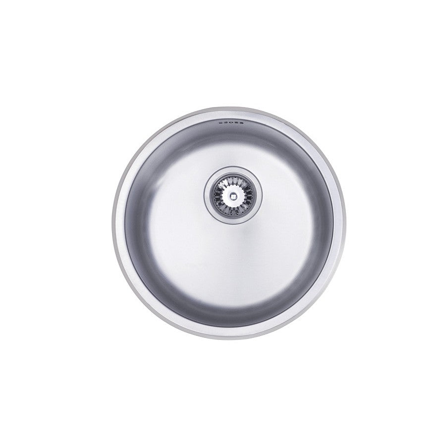 Nene Round bowl Brushed Steel Inset Sink